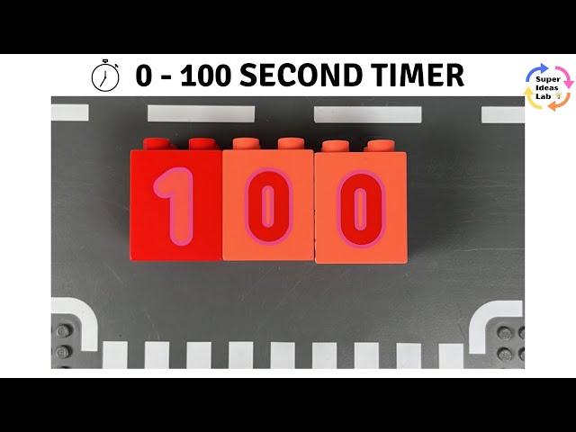 100 Second Timer 0 to 100 Duplo Number Blocks from Duplo Train with Music