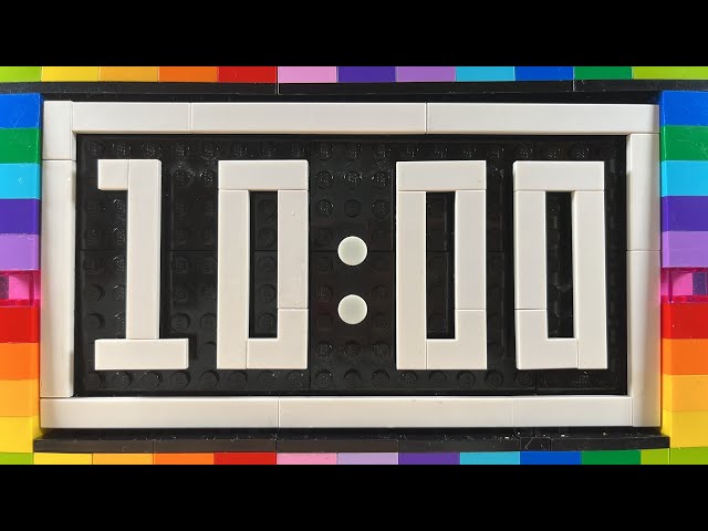 10 Minute Timer 4K LEGO Clock Countdown Digital | LEGO Stop Motion | Ten Mins with Music