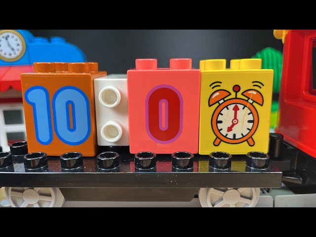 10 minute Timer LEGO Duplo Number Blocks | Ten Minute Brain Break Countdown with Music 4K